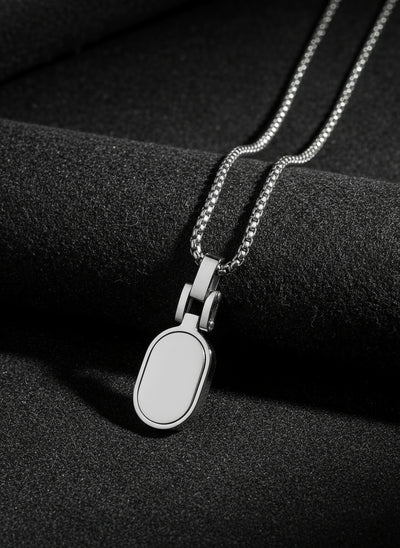 Oval Stainless Steel Tag Pendant