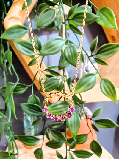 Unique & Co Gold Vermeil Amethyst Pendant Necklace