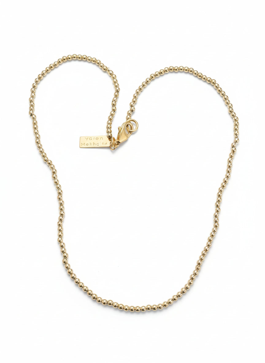 Yaron Morhaim 14ct Gold Fill Beads Necklace