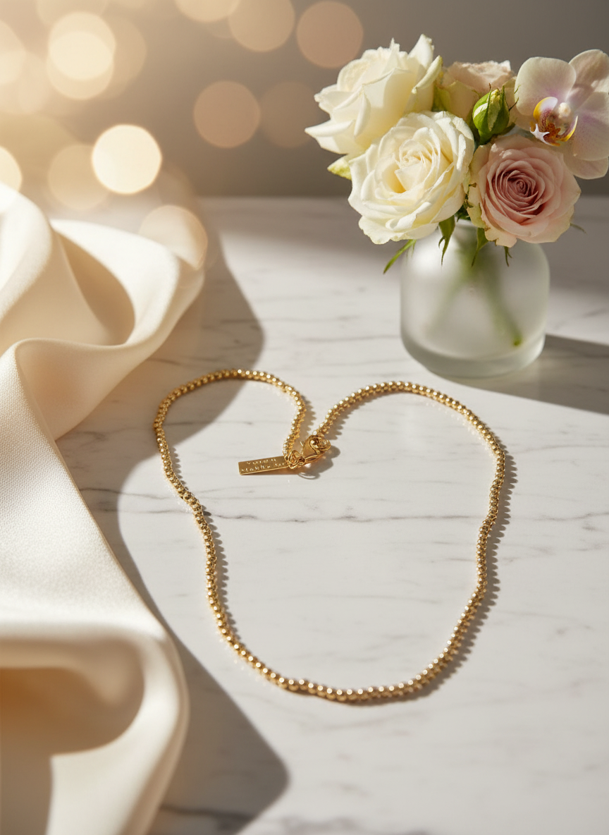 Yaron Morhaim 14ct Gold Fill Beads Necklace