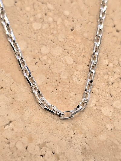 Sterling Silver Diamond-Cut Belcher Chain