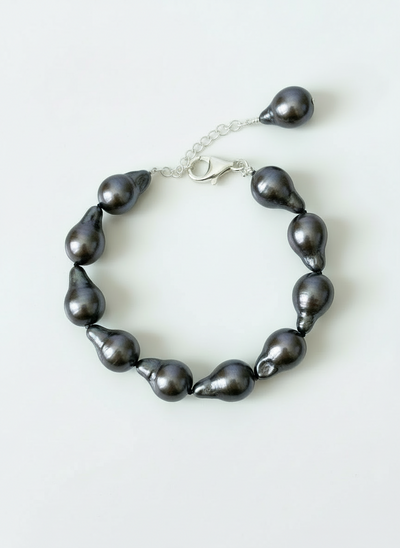 Sterling Silver Peacock Baroque Pearl Bracelet