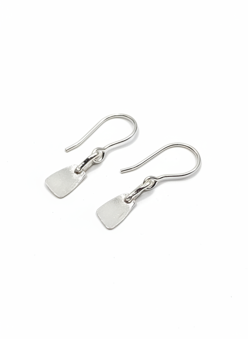 Sterling Silver Spade Drop Earrings