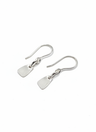 Sterling Silver Spade Drop Earrings