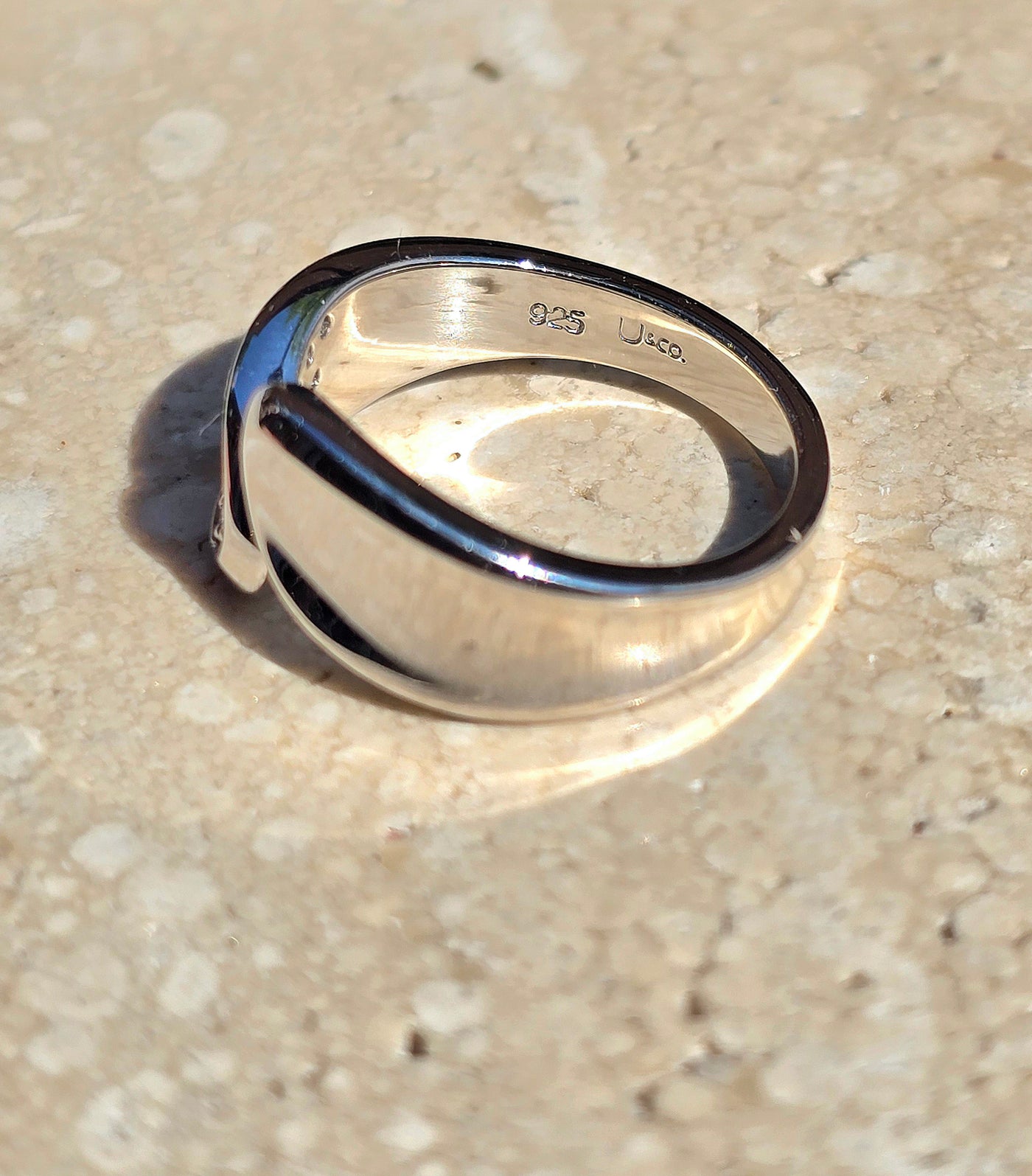 Unique & Co Sterling Silver Cubic Zirconia Ring