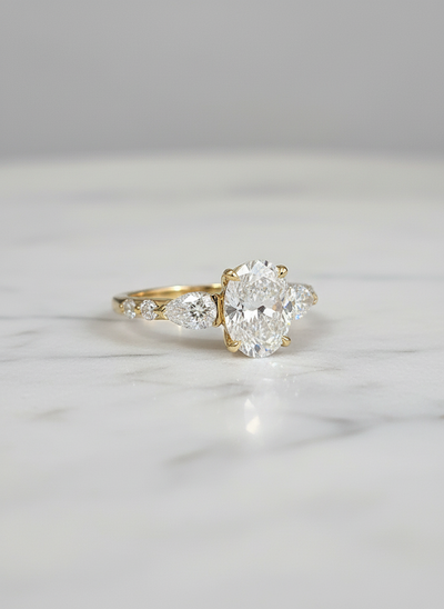 18ct Yellow Gold 6-stone Lab Grown Diamond Ring