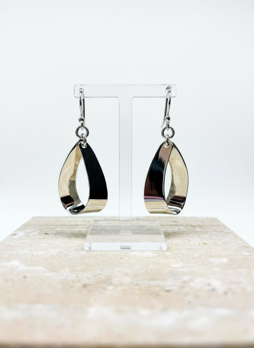 Sterling Silver  Loop Drop Earrings