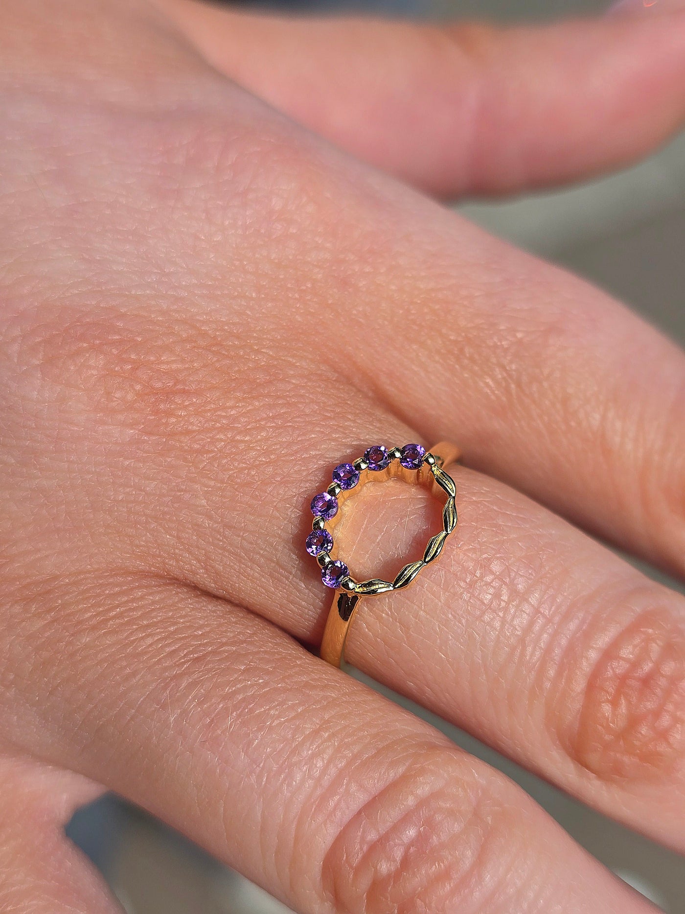 Unique & Co Gold Vermeil Amethyst Ring