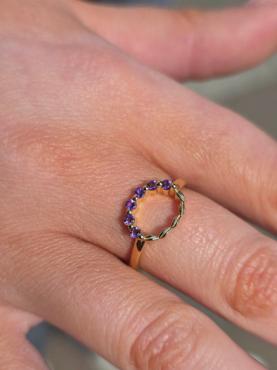 Unique & Co Gold Vermeil Amethyst Ring