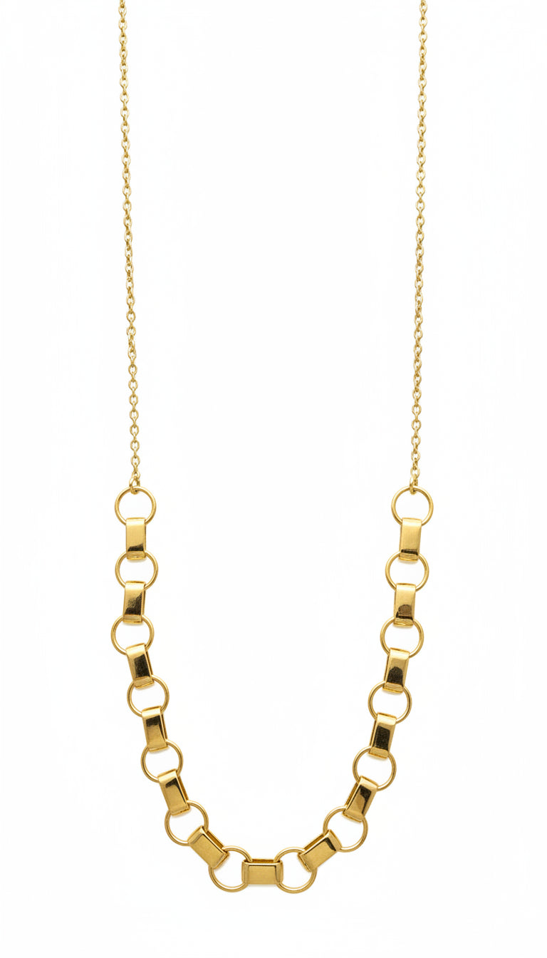 Gold Vermeil Half Chain Link Necklace