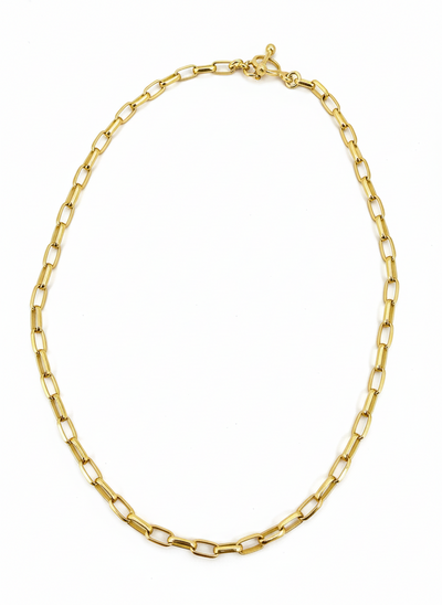 Gold Vermeil Rectangular Chain Necklace