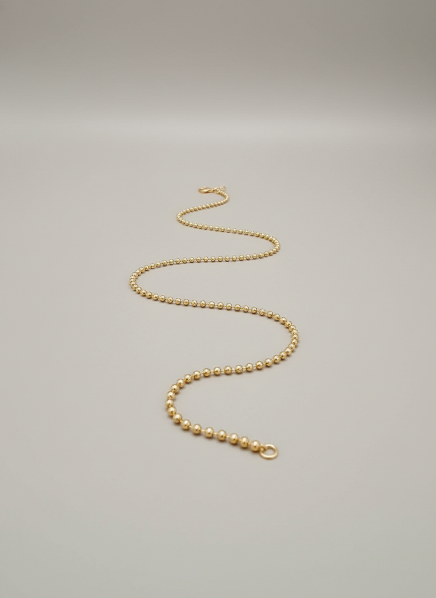 9ct Gold Bead Chain Necklace