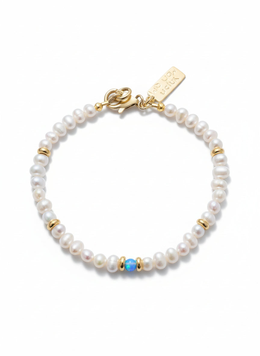 Yaron Morhaim Gold Pearl Opal Bracelet