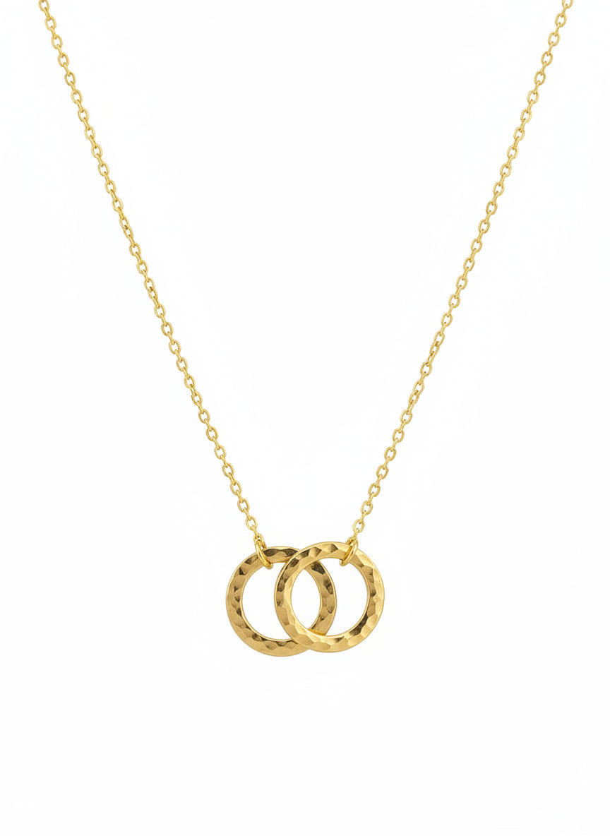 Yaron Morhaim Gold Fine Entwined Discs Necklace