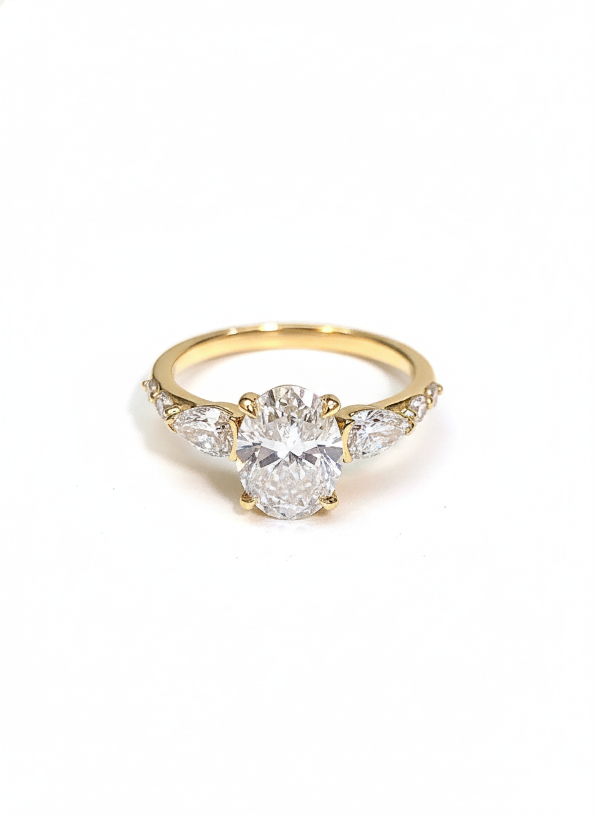 18ct Yellow Gold 6-stone Lab Grown Diamond Ring