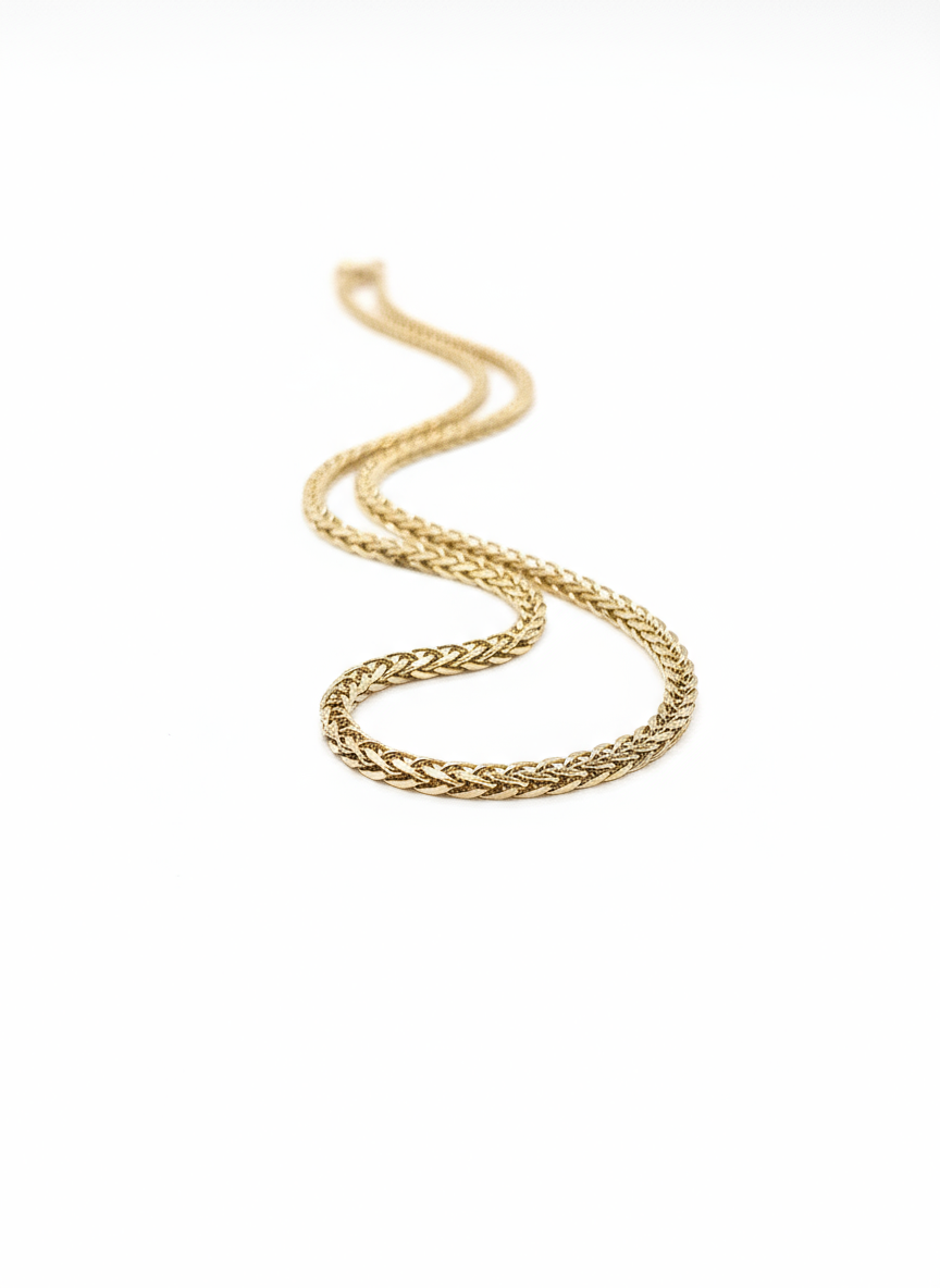 18ct Yellow Gold Filed Spiga Chain Necklace