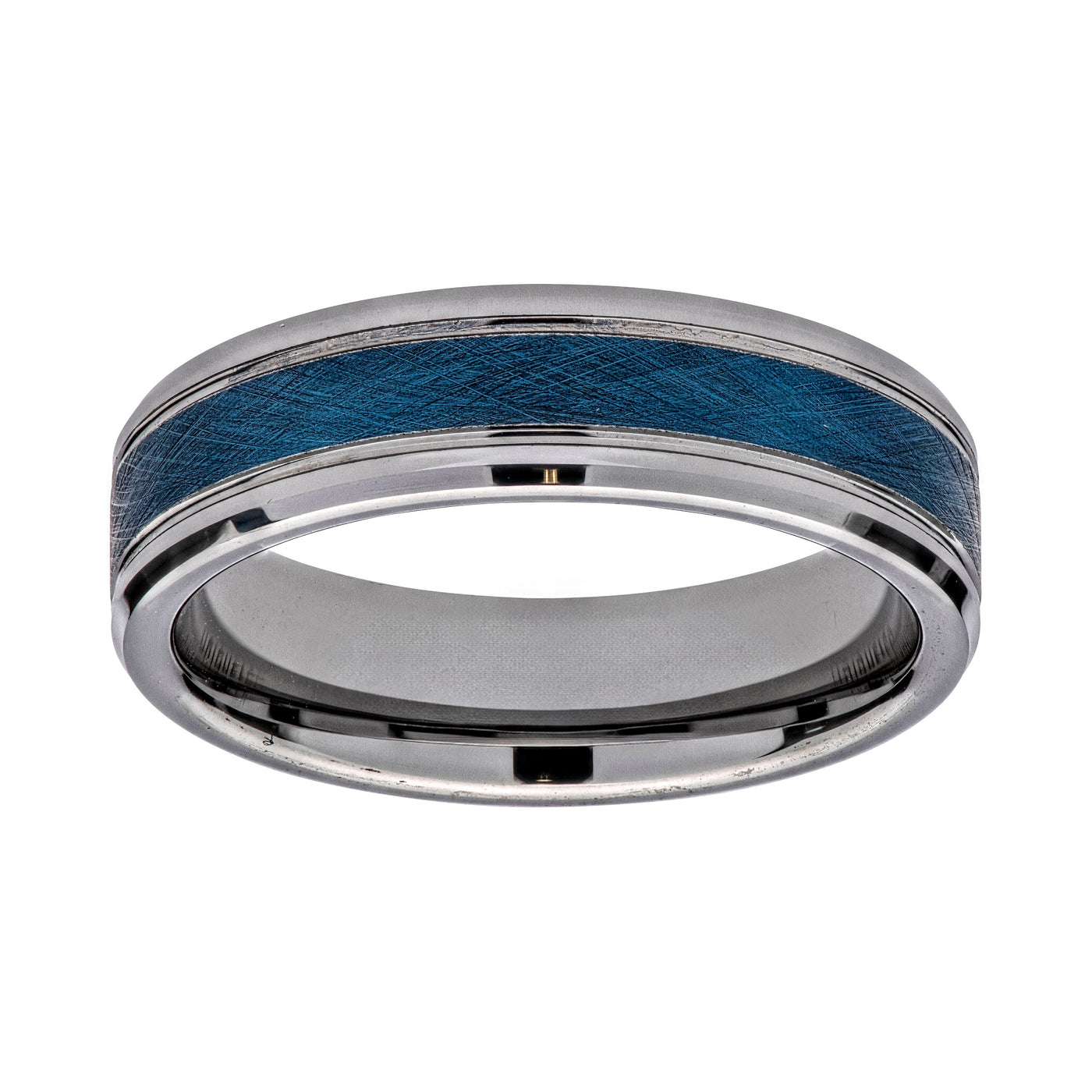 Unique & Co 7mm Tungsten Ring with Blue IP