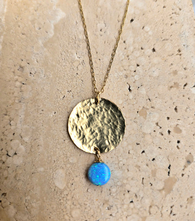 Yaron Morhaim Gold Opal Drop Necklace
