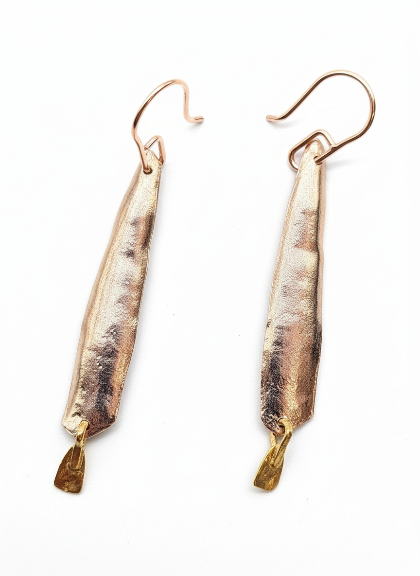 Sterling Silver Organic Drop Earrings