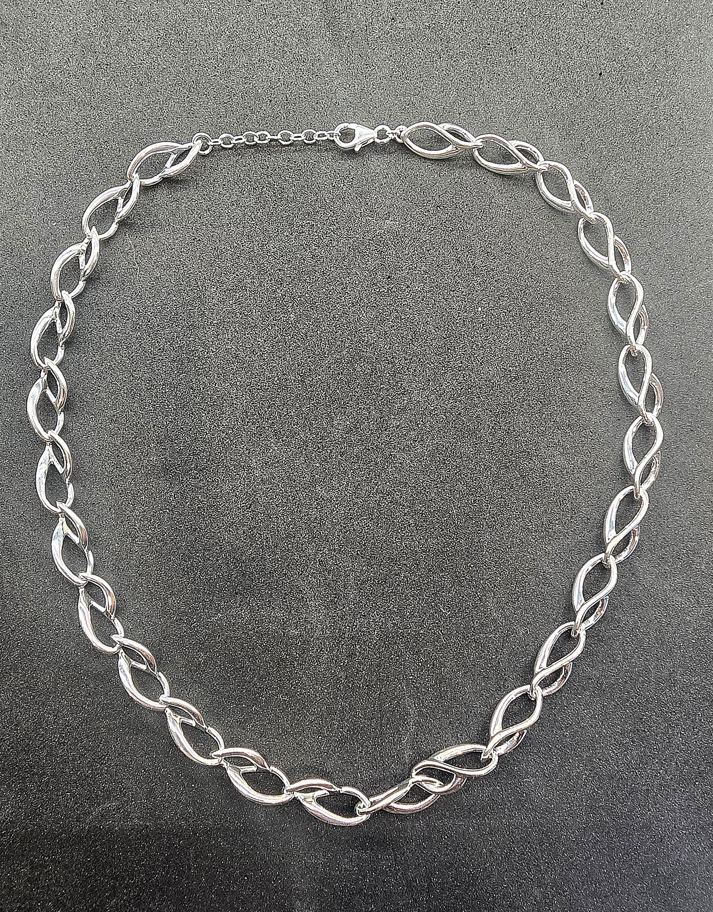 Sterling Silver Interlink Chain Necklace