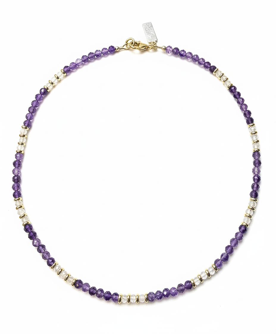 Yaron Morhaim Amethyst Moonstone Beaded Necklace
