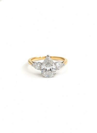 18ct Gold Platinum Lab Grown 3-Stone Diamond Ring