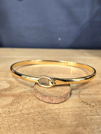 Gold Vermeil Open Belt Bangle