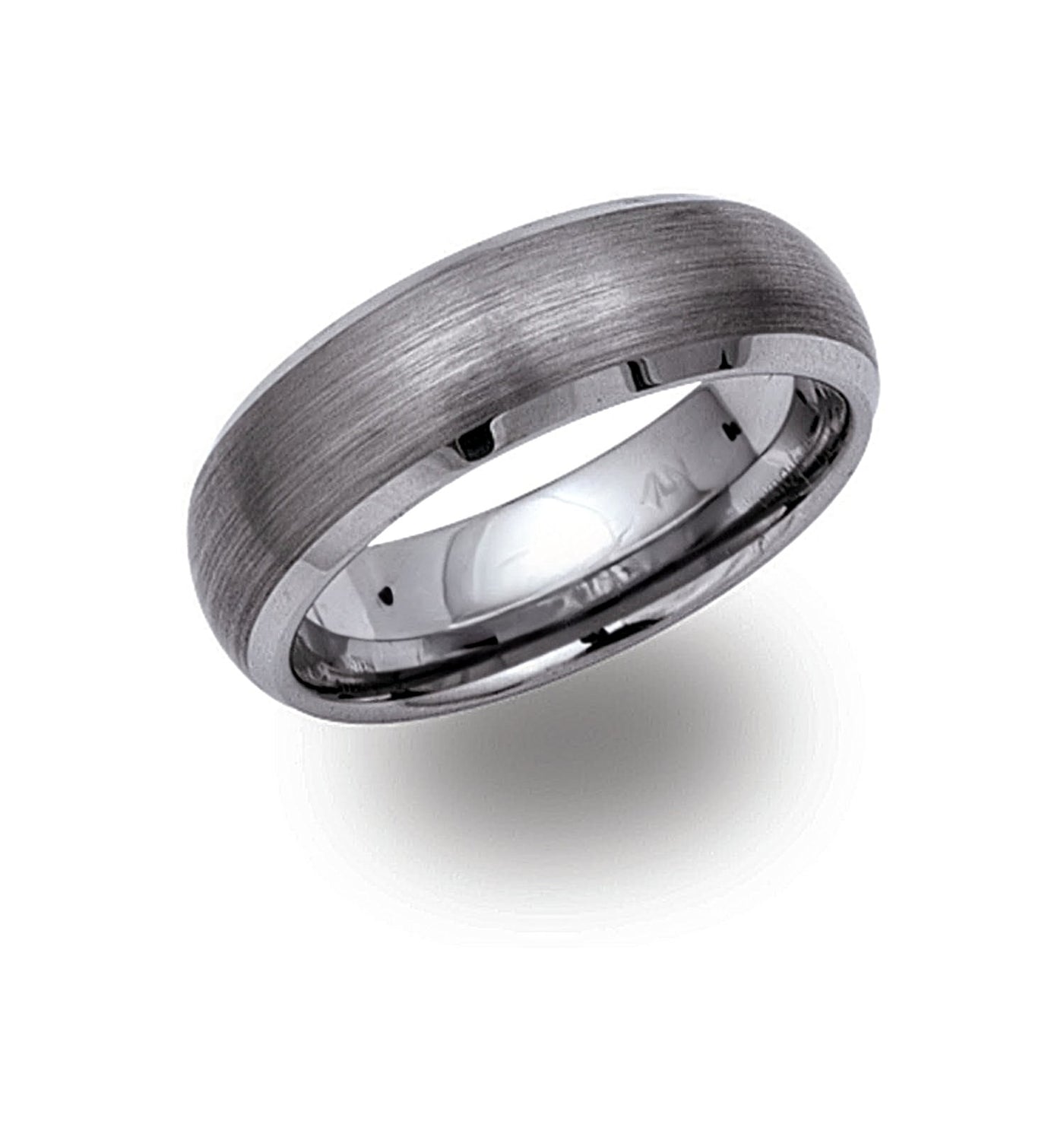 Tungsten Carbide Brushed Court Ring