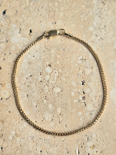 9ct Yellow Gold Filed Franco Bracelet