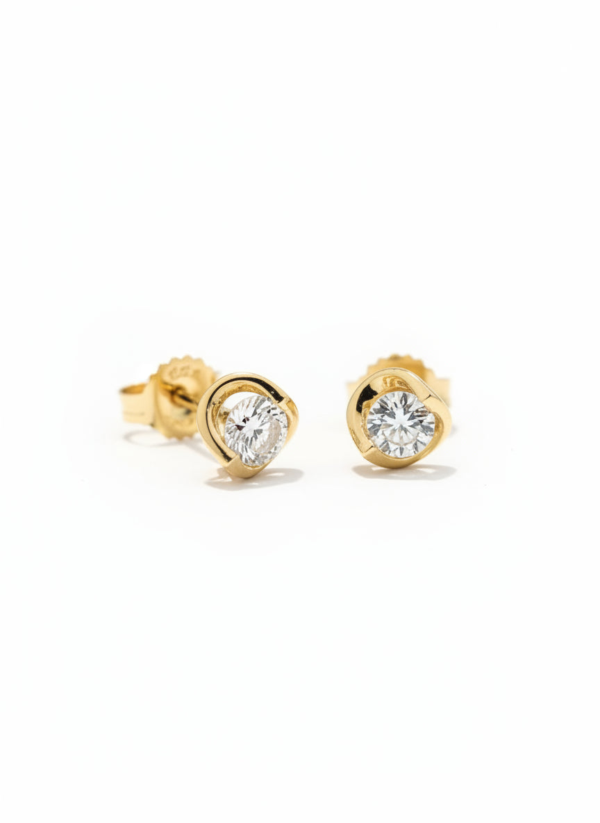 9ct Yellow Gold 0.40ct Lab Grown Diamond Stud Earrings