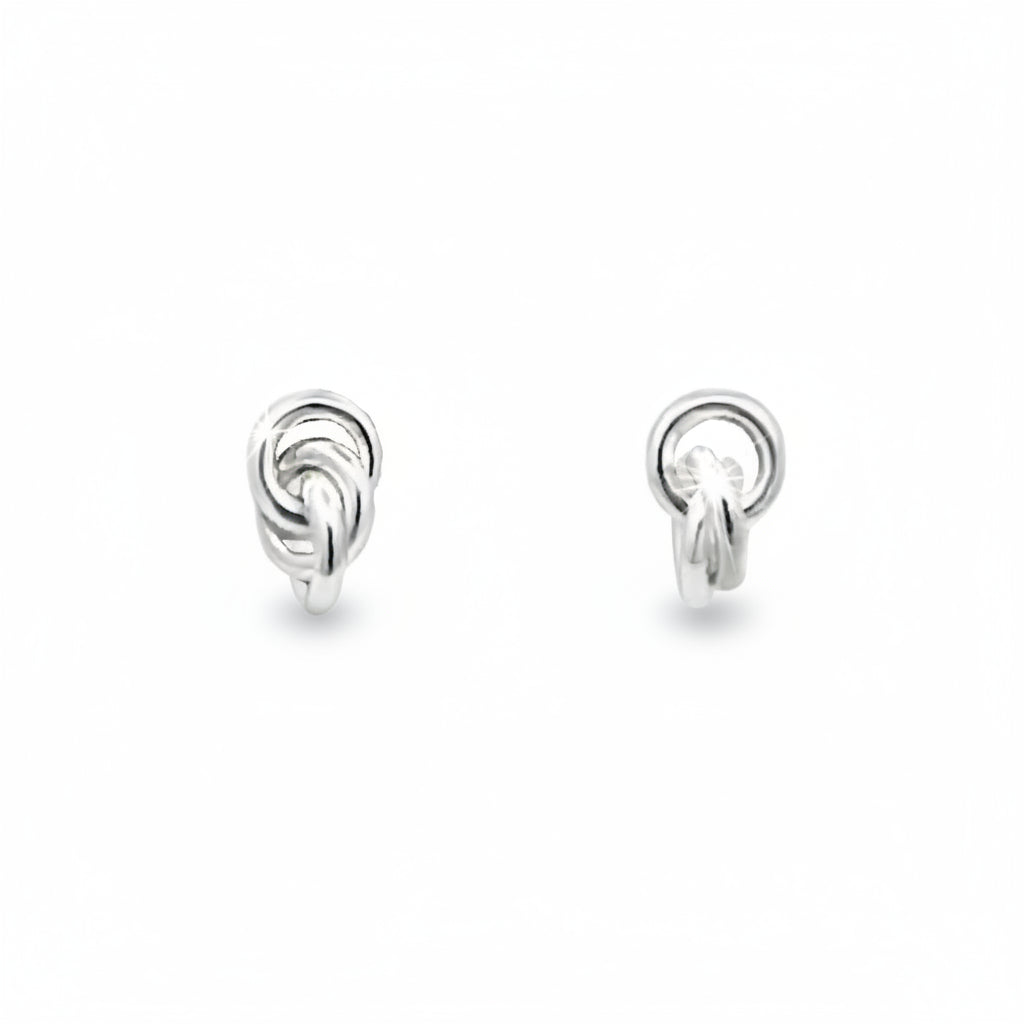 Sterling Silver Russian Knot Stud Earrings