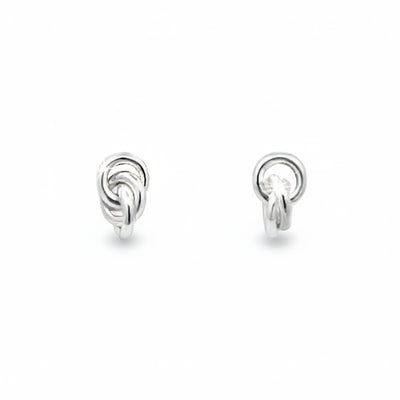 Sterling Silver Russian Knot Stud Earrings