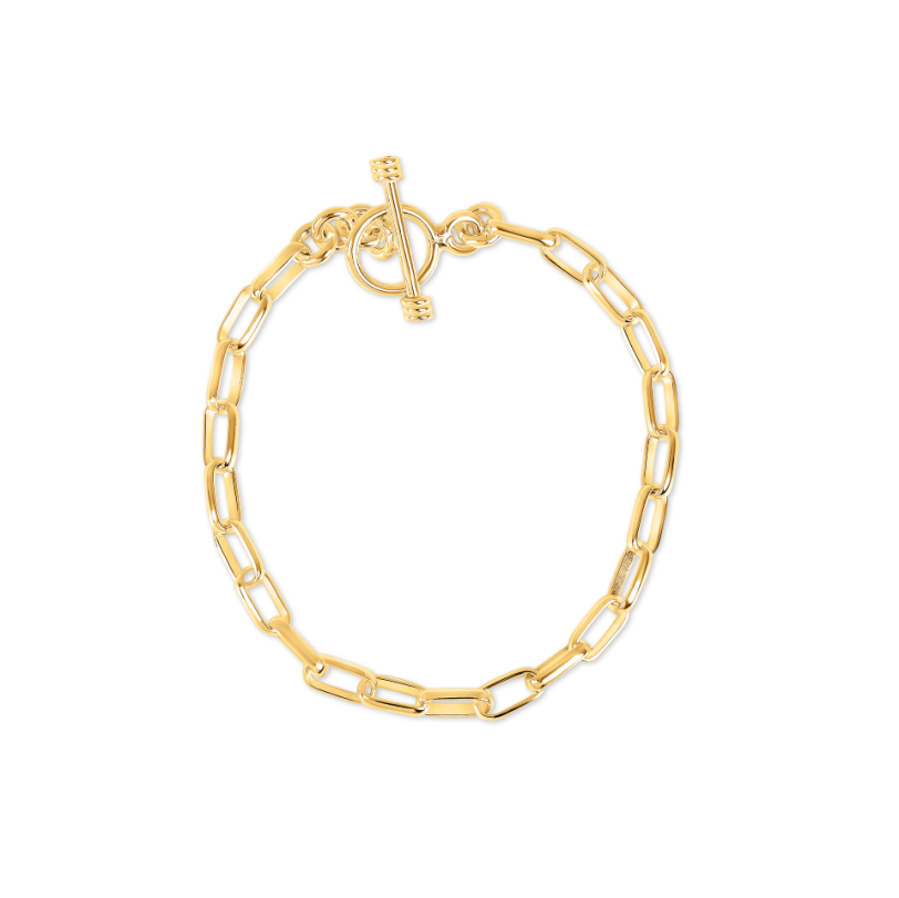 Gold Vermeil Rectangular Chain Bracelet