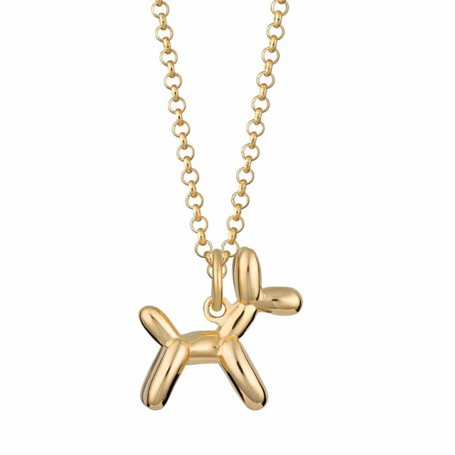 Scream Pretty Gold Vermeil Balloon Dog Pendant Necklace