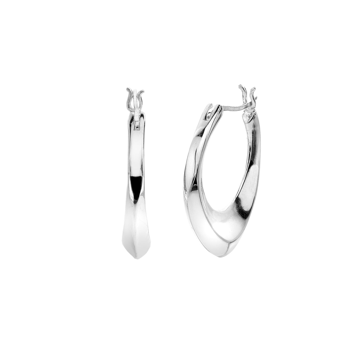 Sea Gems Silver Origins Organic Hoop Earrings