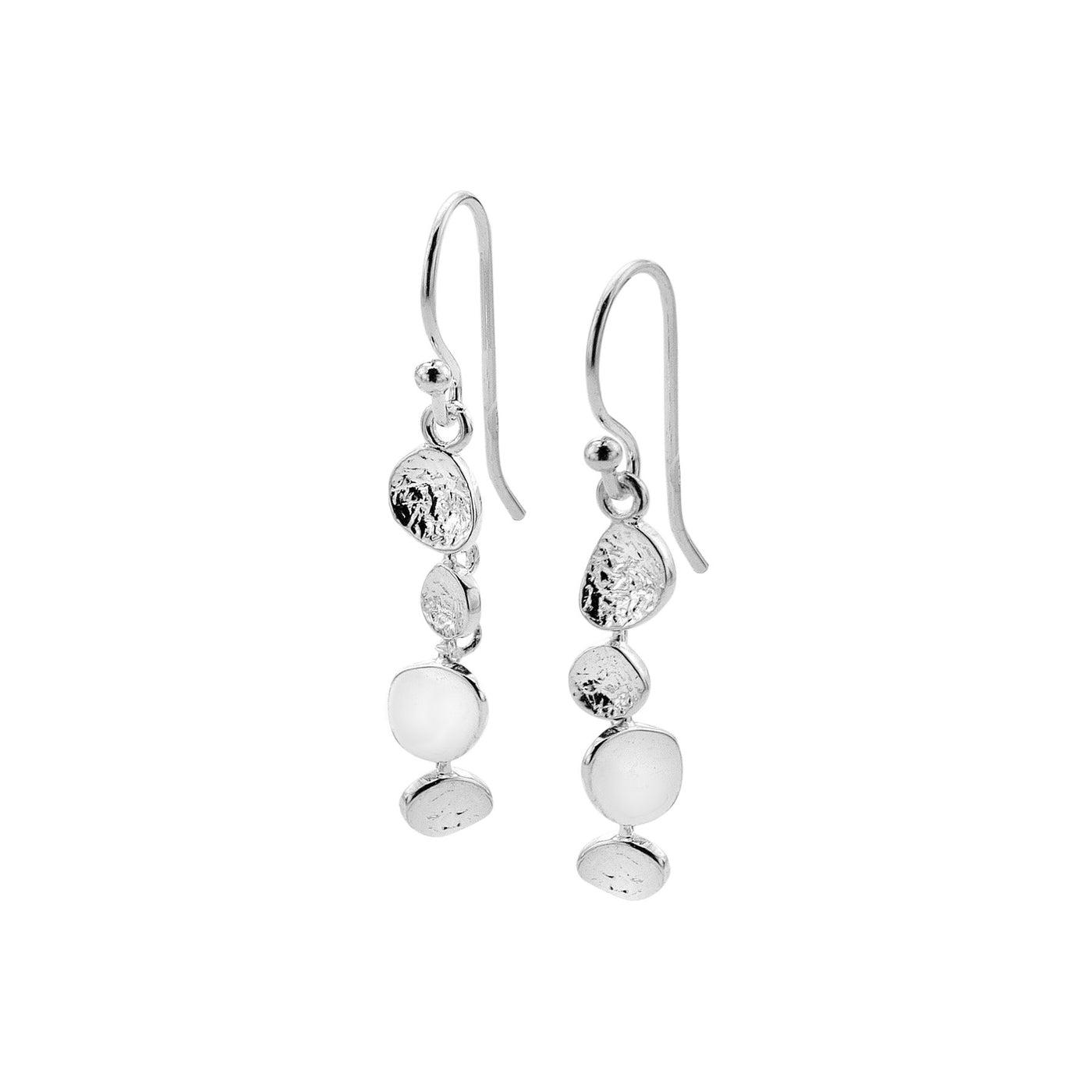 Sterling Silver Pebbles Drop Earrings