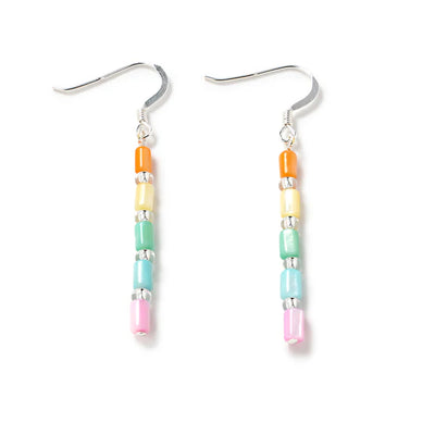 Carrie Elspeth Pastel Rainbow Seashell Earrings