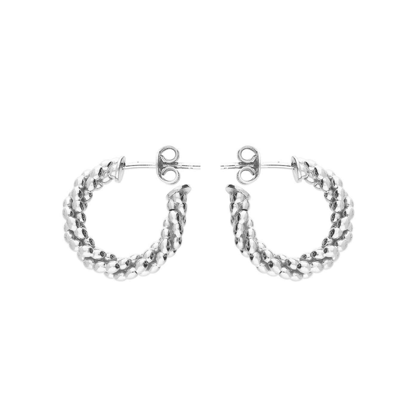 Dainty London Silver Barnacle Huggie Hoop Earrings