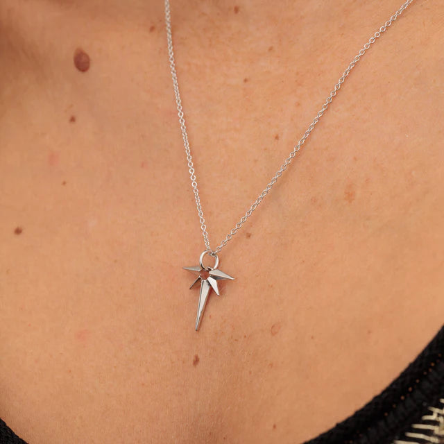 Scream Pretty Silver Angel Star Necklace