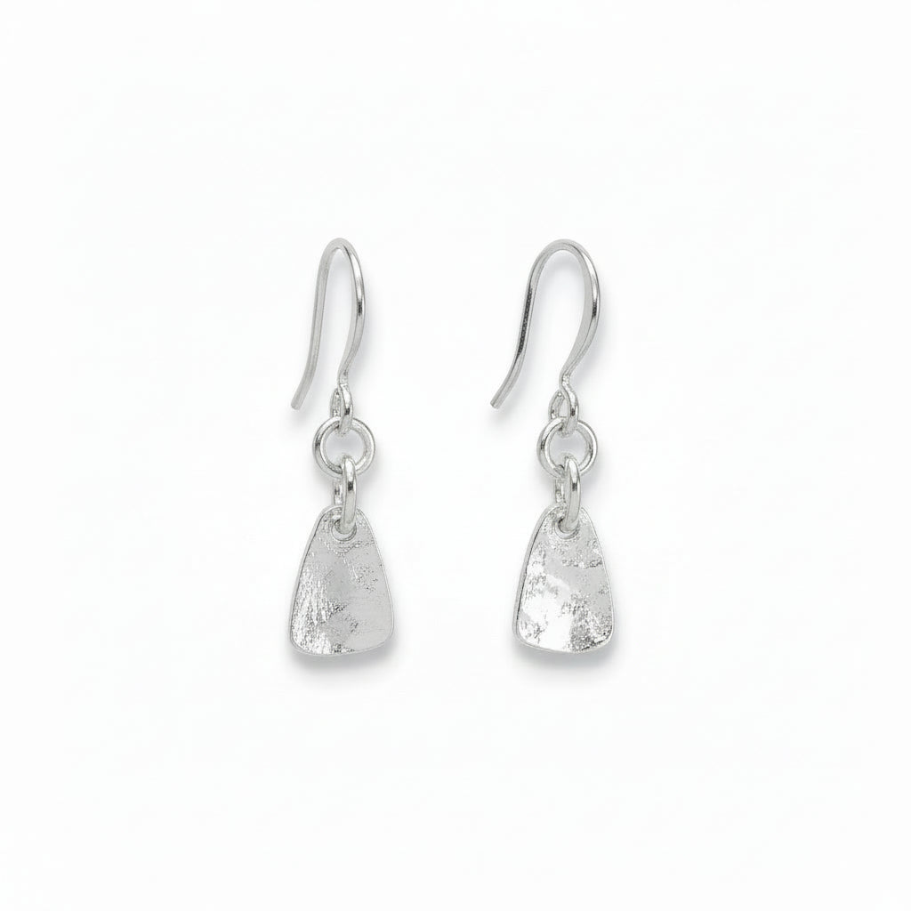 Sterling Silver Spade Drop Earrings