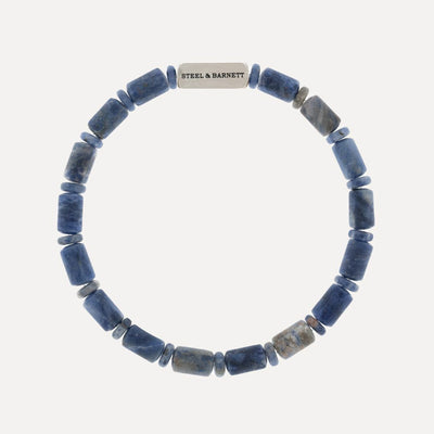 Sodalite Gemstone Barrel Bead Bracelet