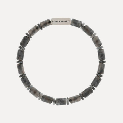Spectrolite Gemstone Barrel Bead Bracelet