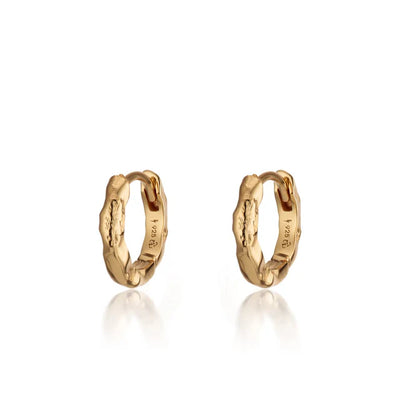 Scream Pretty Gold Molten Huggie Hoop Earrings