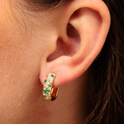 Scream Pretty Mosaic Chunky Huggie Hoop Earrings