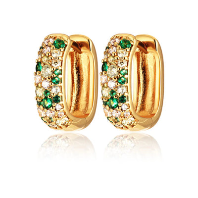 Scream Pretty Mosaic Chunky Huggie Hoop Earrings