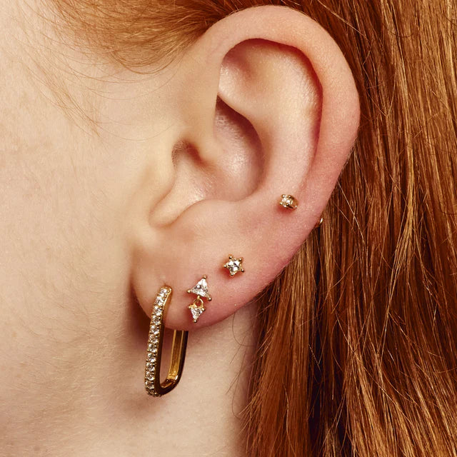 Scream Pretty Gold Sparkling Star Single Flat Back Earring