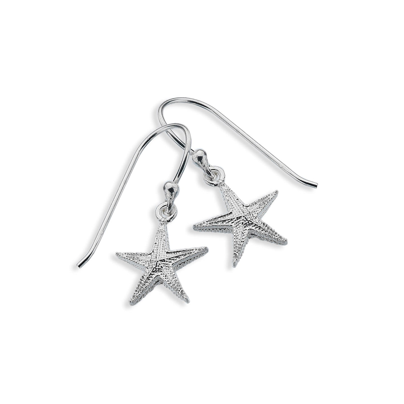 Sea Gems Sterling Silver Sparkling Starfish Earrings