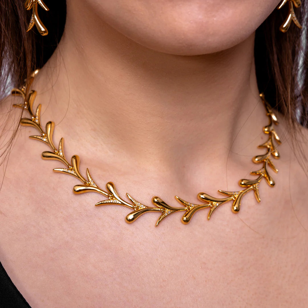 Lucy Q Sycamore Gold Vermeil White Topaz Necklace