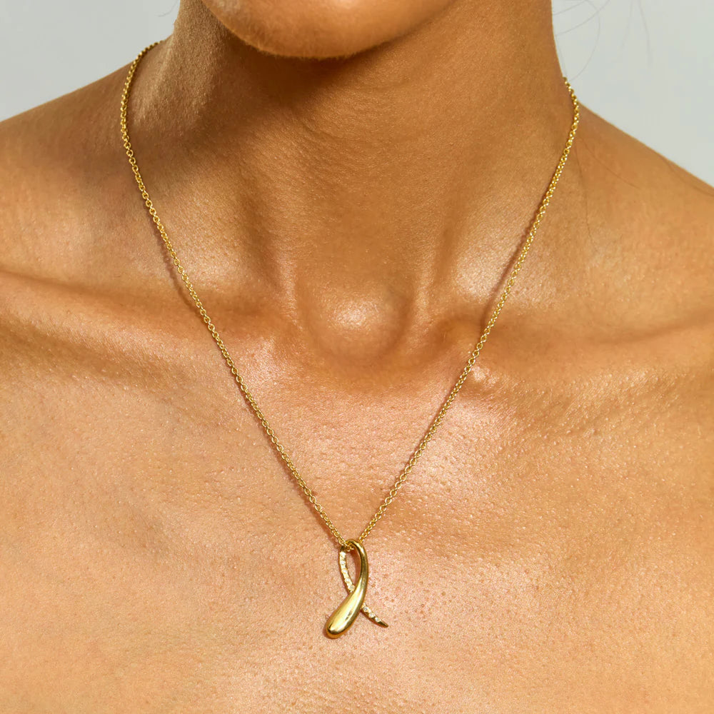 Lucy Q Sycamore Gold Vermeil White Topaz Pendant Necklace