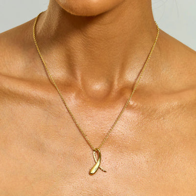 Lucy Q Sycamore Gold Vermeil White Topaz Pendant Necklace